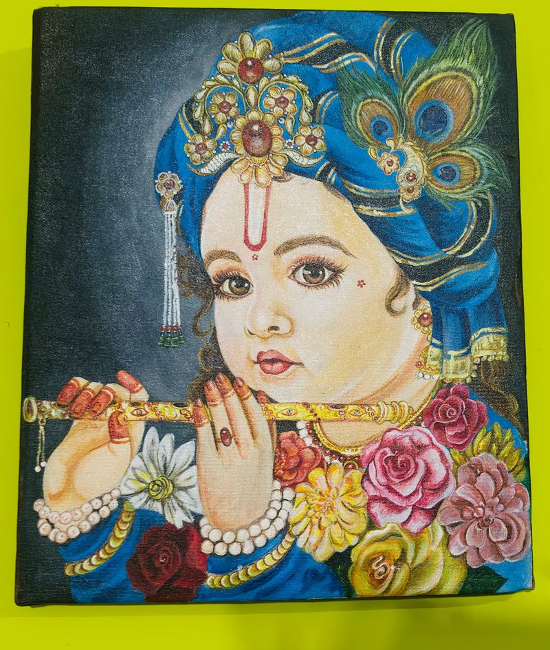 Shree Krishna Ji Acrylic Painting