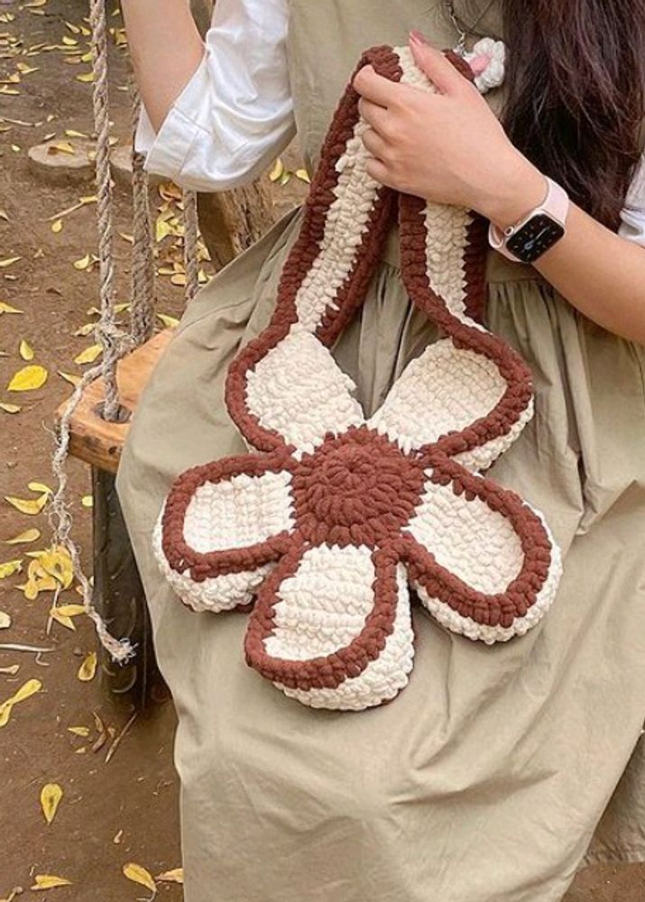 Handmade Crochet Flower Bag