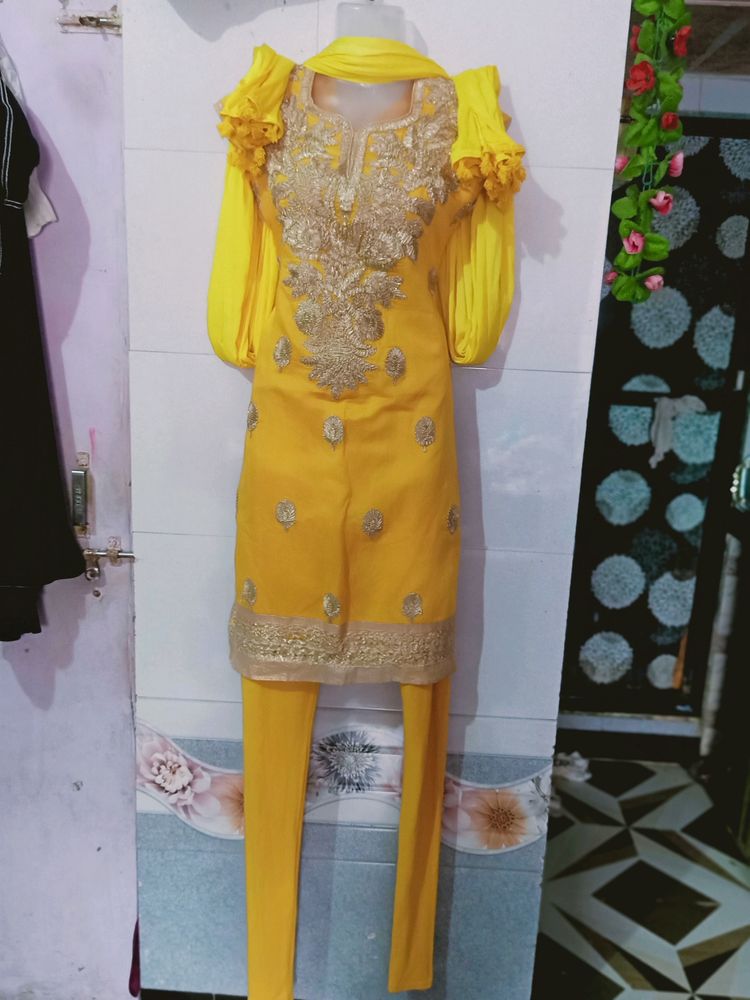 Haldi Ceremony Party Wear Dress