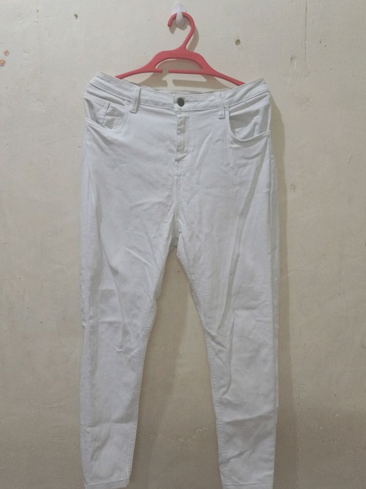 White Skinny High Rise Jeans