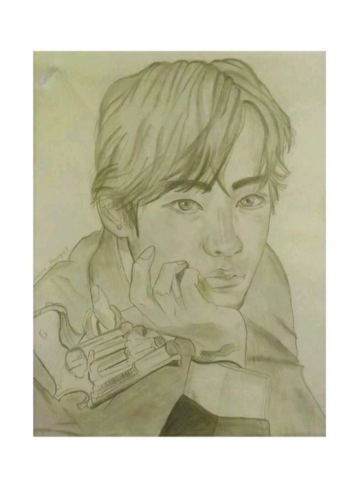 Kim Taehyung Sketch On Paper