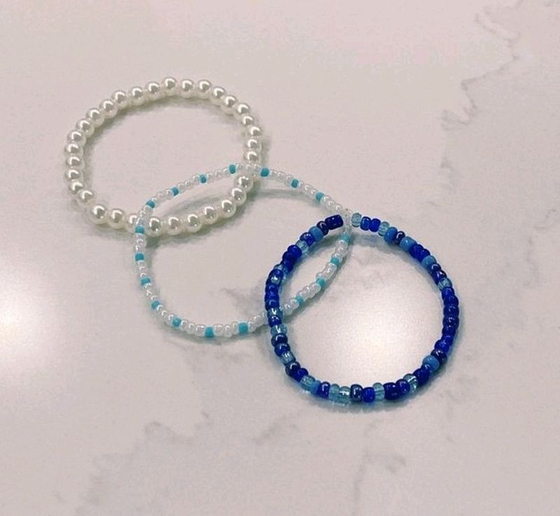 3 Elastic Bracelet 💙 Blue !!