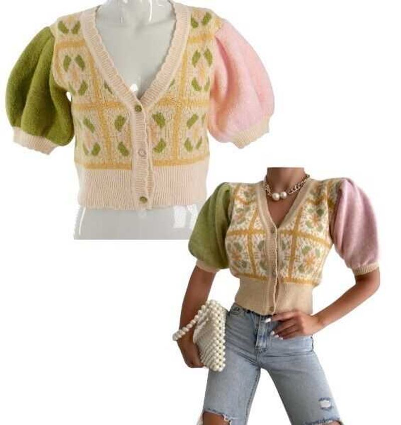 Colourful Cute Knitted Cardigan