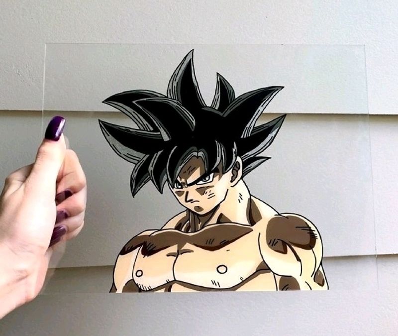 Goku Glass Painting