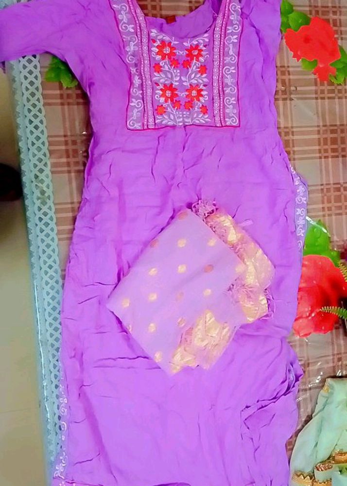 Beautiful Purple Colour Anarkali Suit