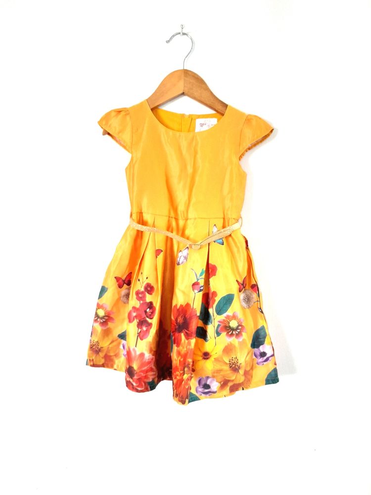 Yellow Printed Frock (Girl's)