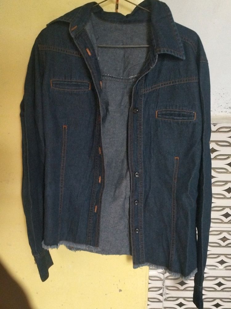 Denim Blue Jacket Cum Shirt