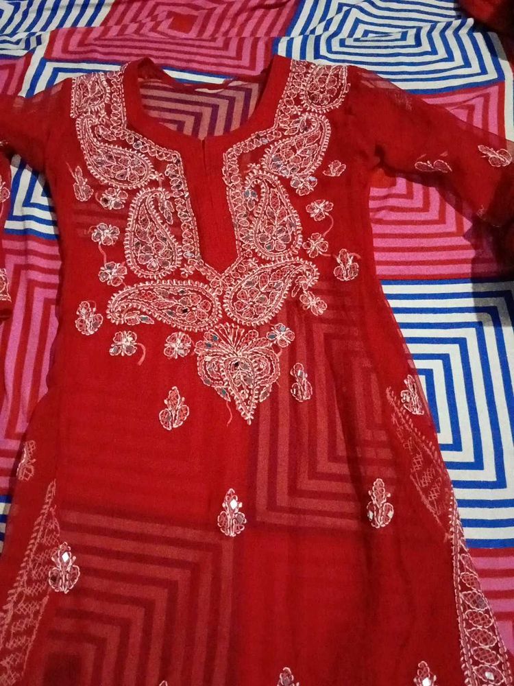 Chickenkari Kurti Embroidery