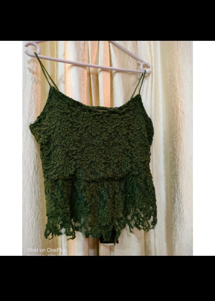 Lifestyle Green Shimmery Top