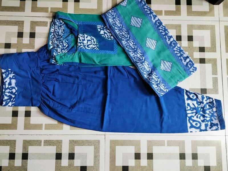 Blue Green Salwar Kurti