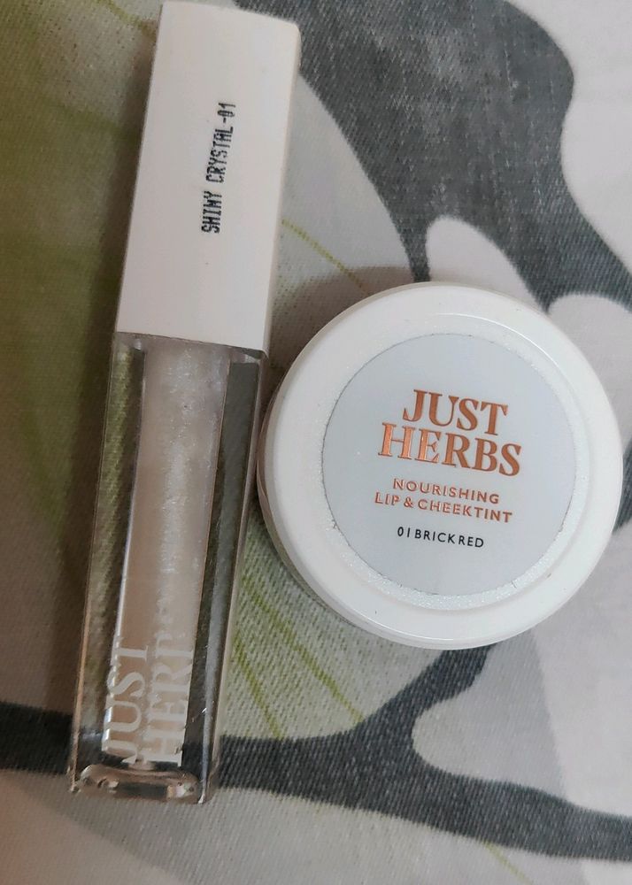 Combo Of Just Herbs Lip Gloss And Tint