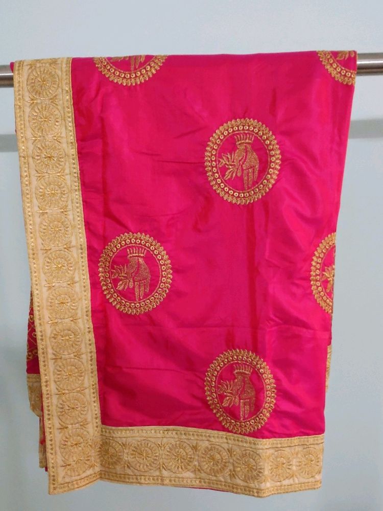 Beautiful Heavy Work Wedding Saree