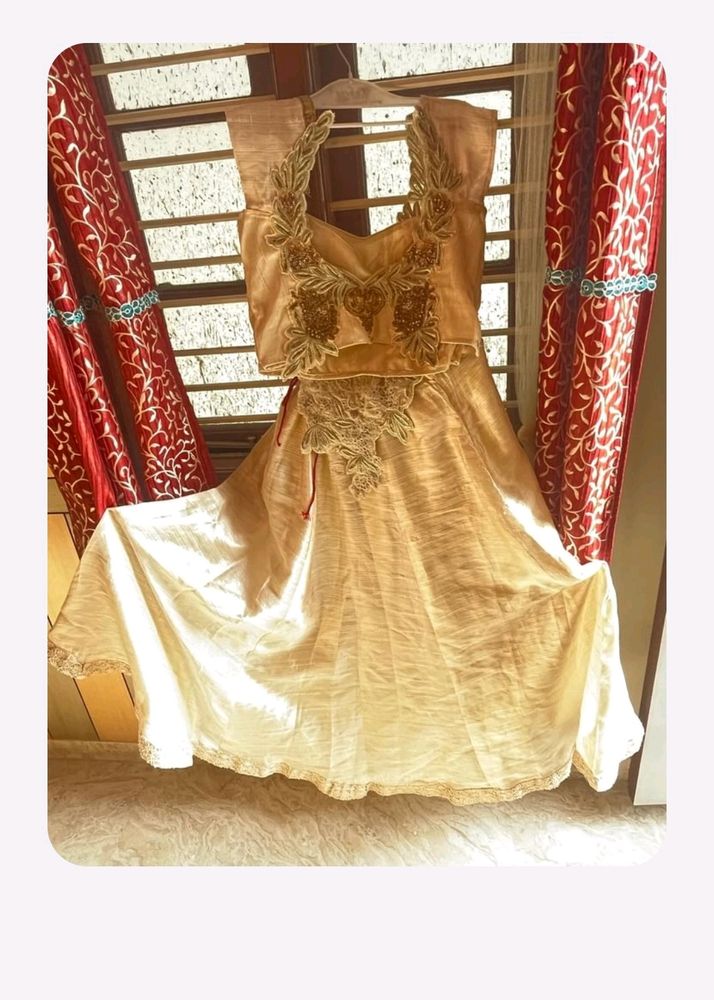 Golden Designer Lehenga