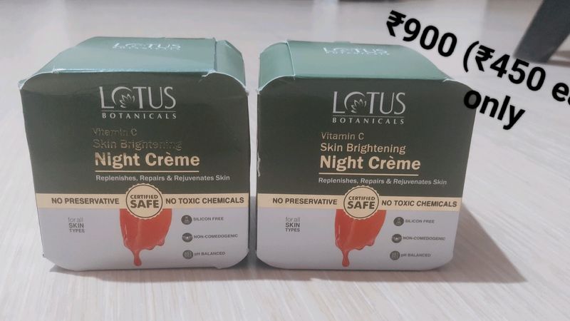 2 Lotus Vitamin C Skin Brightening Night Cream