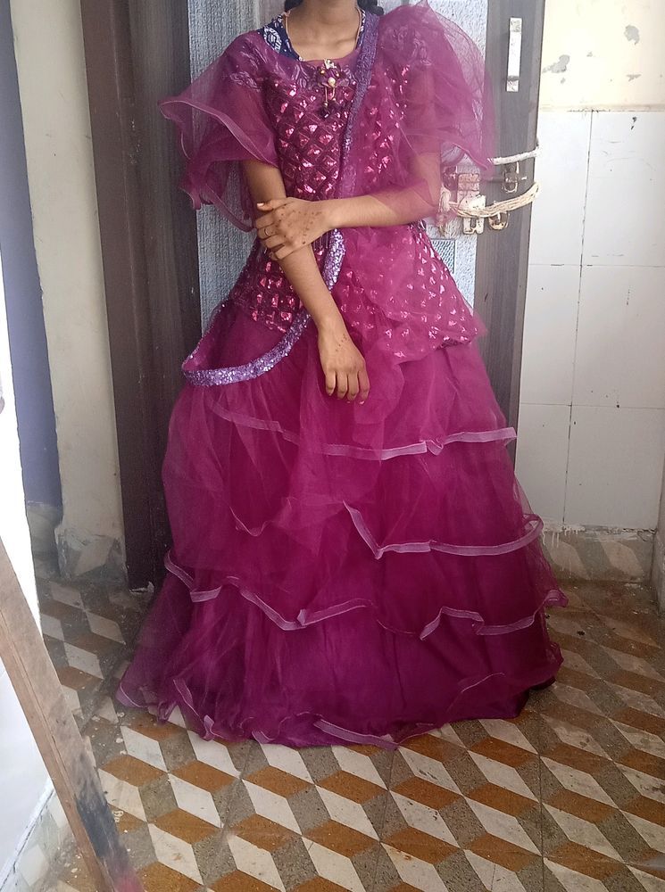 A Purple Lehenga