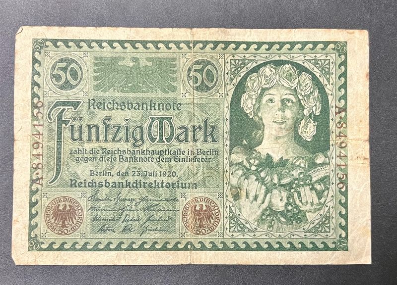 Sale 50 Mark Germany Very Old Note Rare