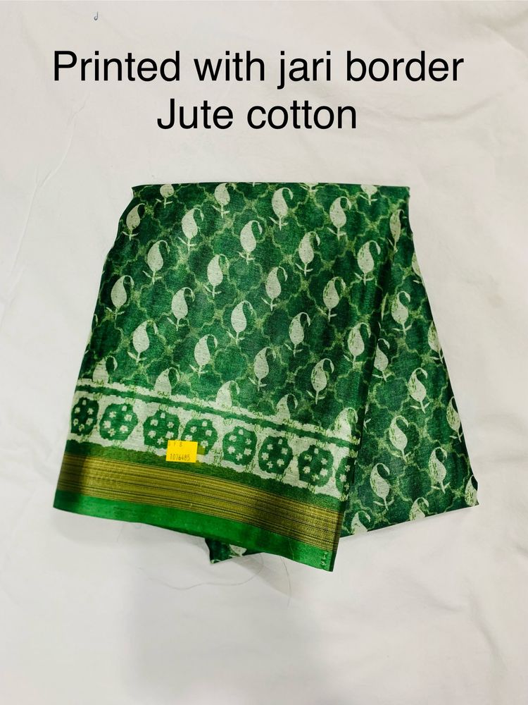 Printed Jute Cotton Jari