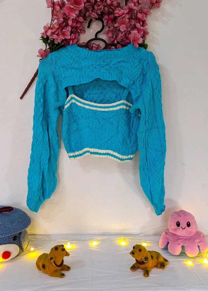 Cyan Blue Sweater