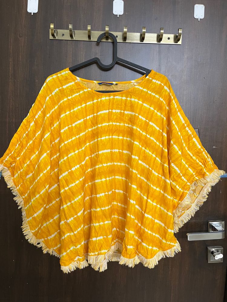 Yellow Shrug Top