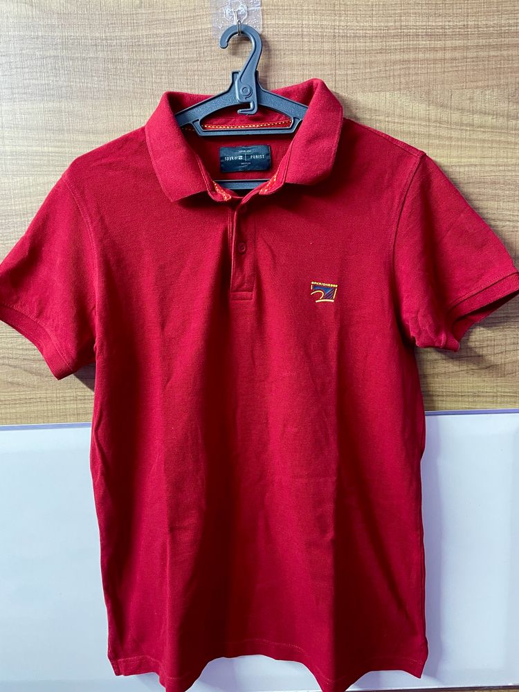 Red Coloured Polo Tshirt