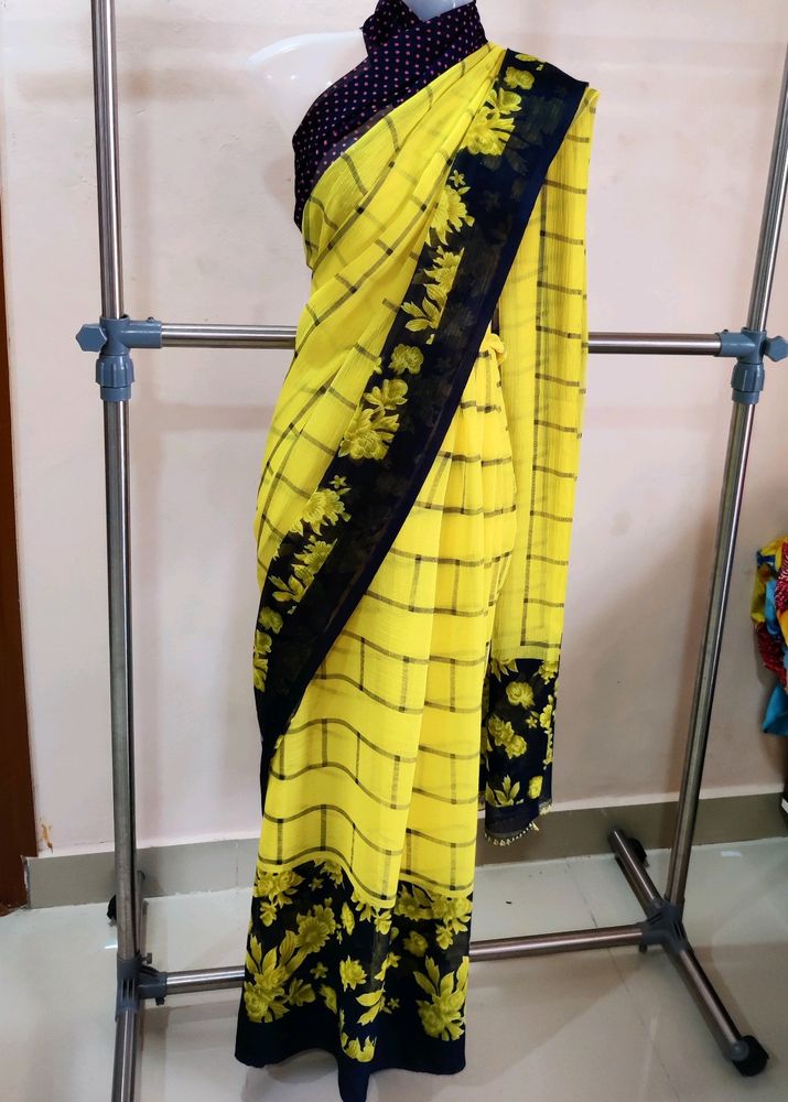 Yellow 💛 Saree