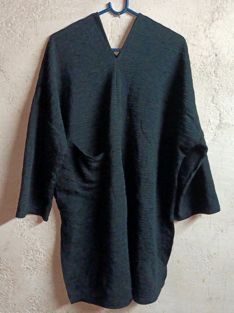 Women's Oversized Fashion Top Half-sleeve Black