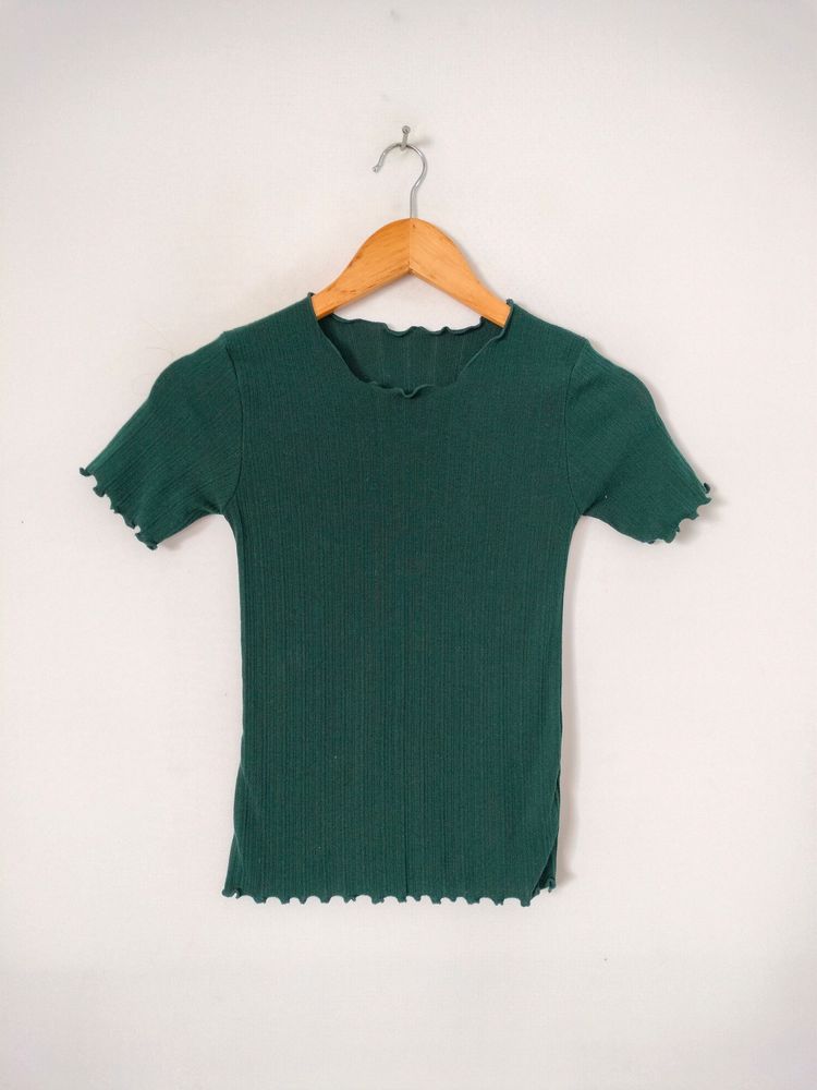 Green Casual Top (Women's)