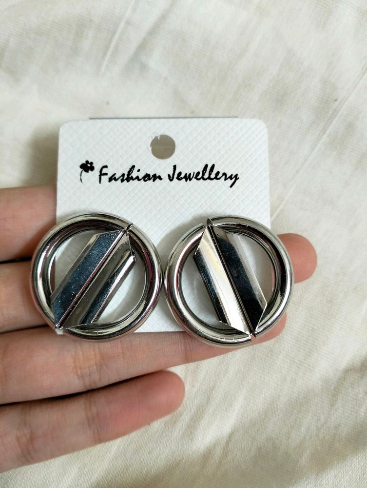 Silver Bold Earrings