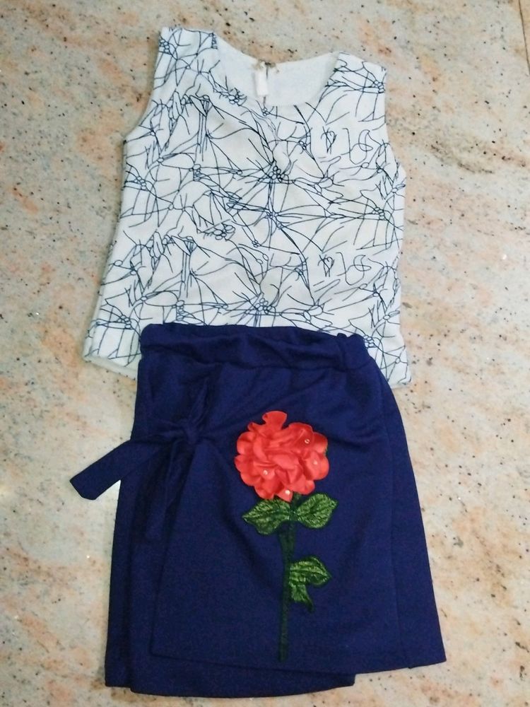 Fancy Mini Skirt And Top For Sale