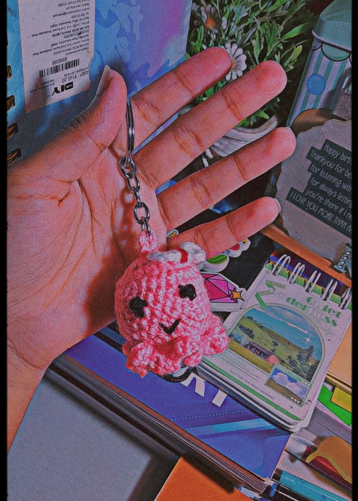 Octopus Crochet Keychain