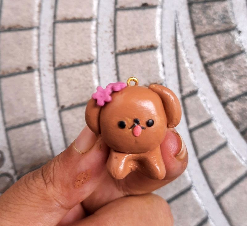 Dog Clay Charm