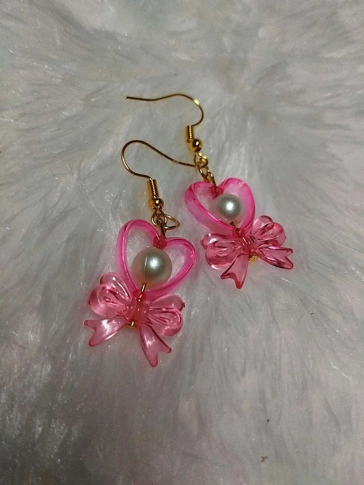 Cute Pink Earrings 🎀✨