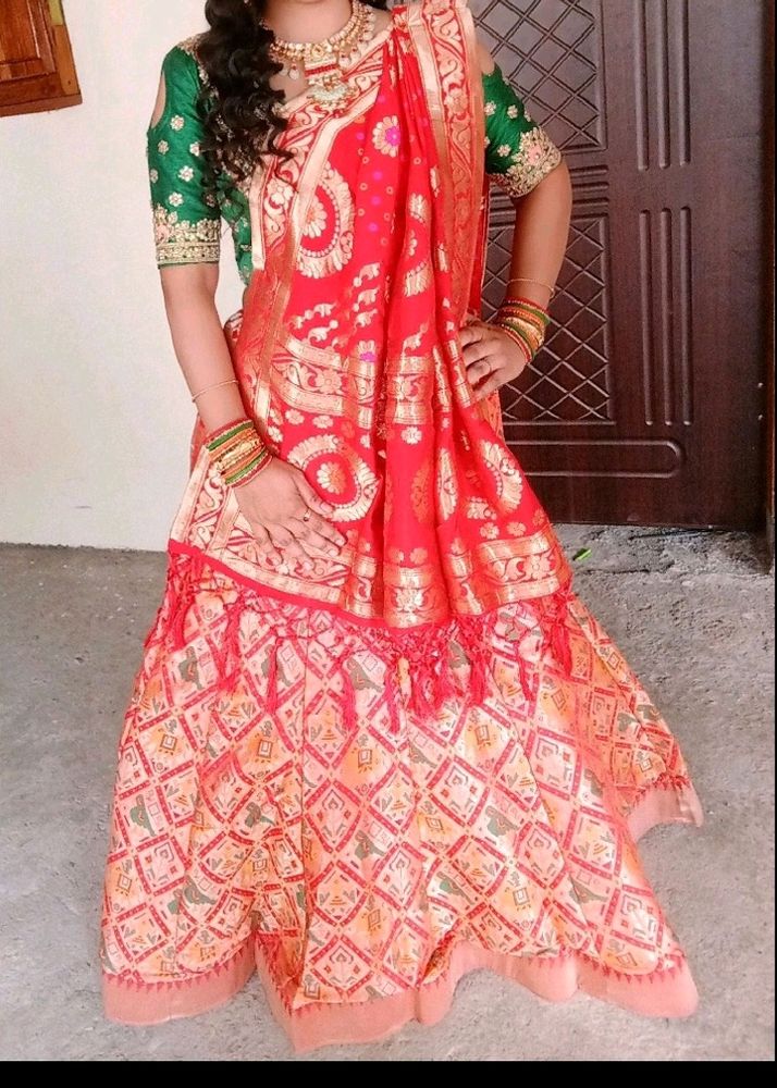 Pure Banarasi Lehenga Choli And,🎁 Free Gift