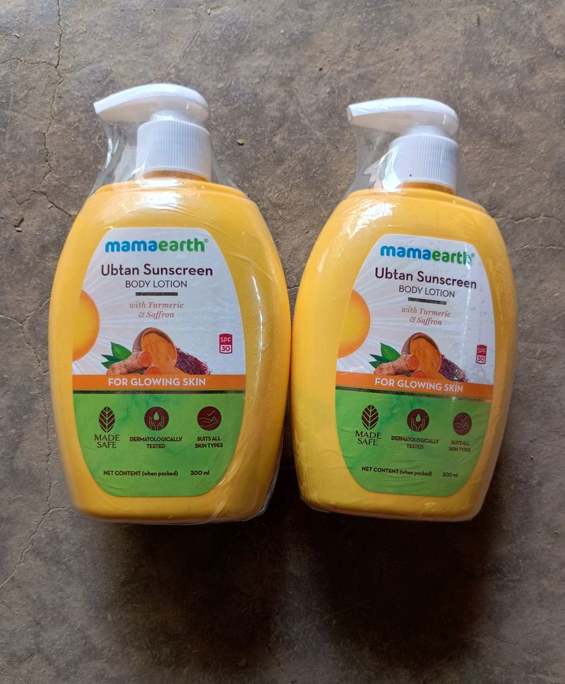 Two New Ubtan Sunscreen Body Lotion