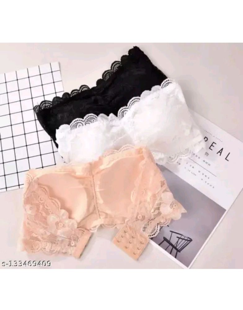 Lace Strapless Tube Bra