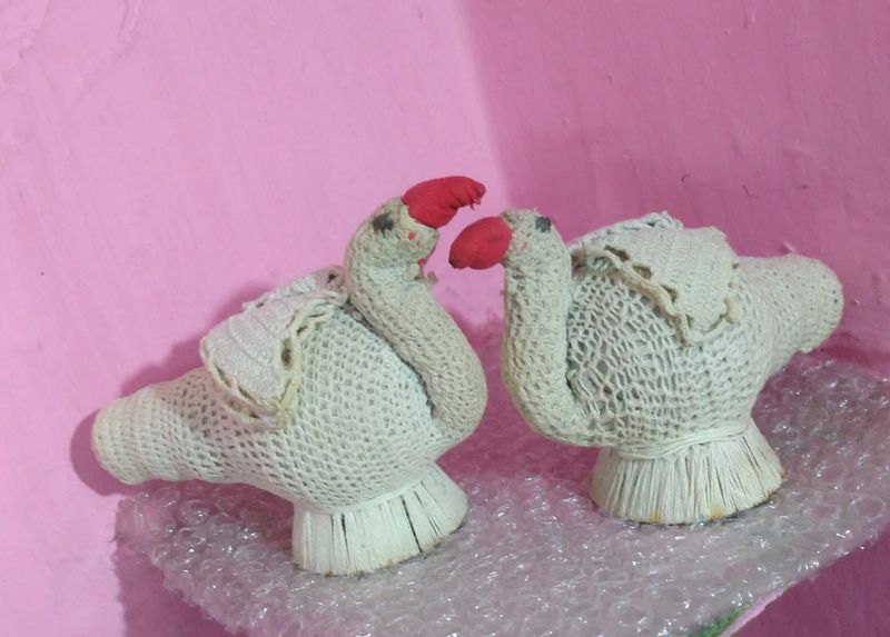 Handmade White Duck (Set Of 2)