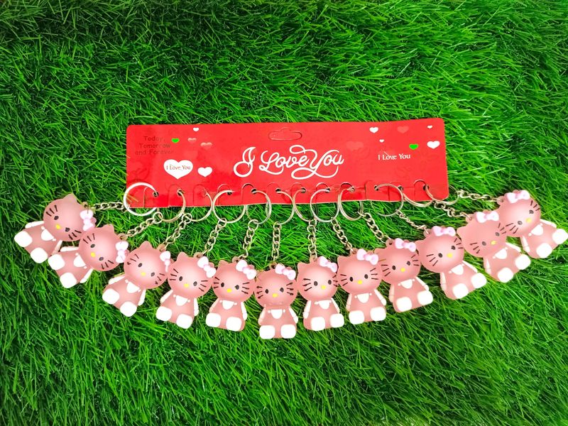 Set Of 12 Hello Kitty Keychains