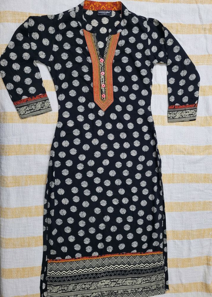 Black Printed Kurti