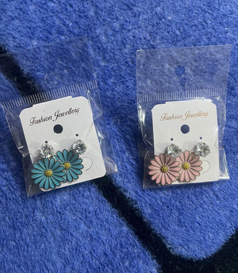 Korean Sunflower Earings #121