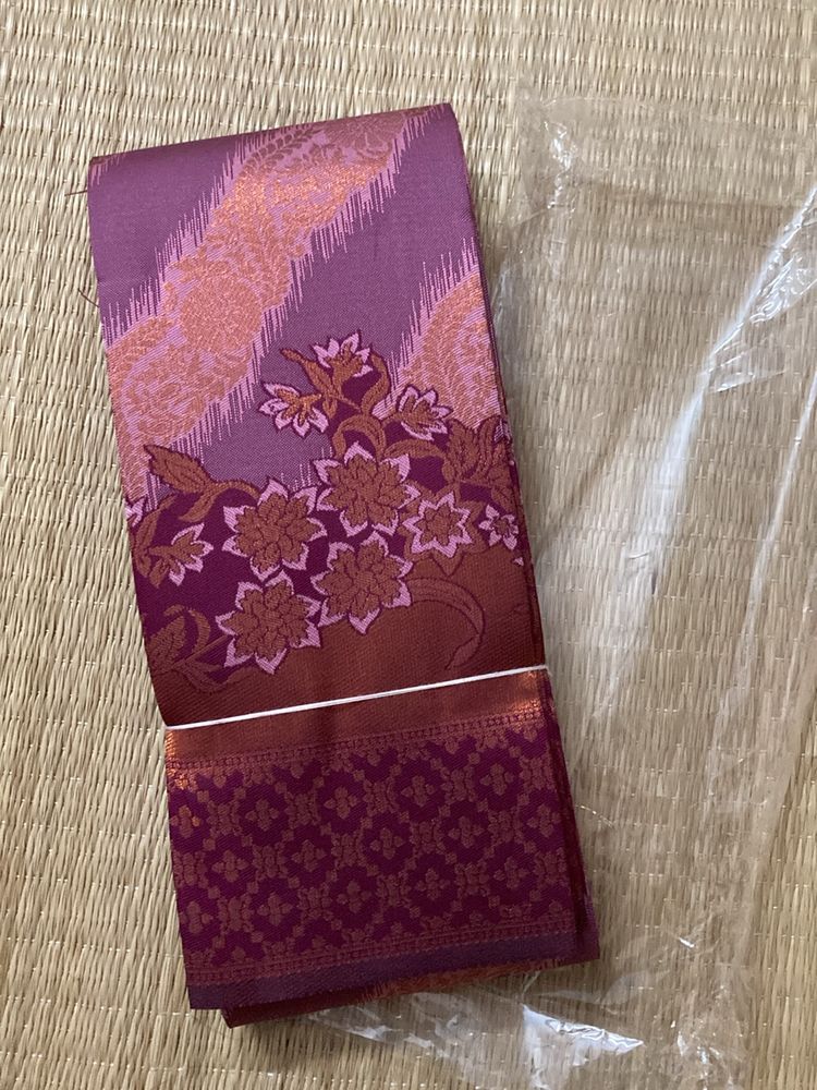 New- Lavender With Onion Pink Silk Saree