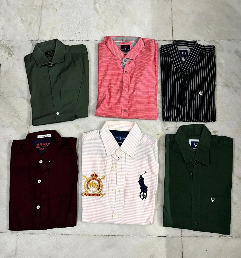 MIX BRAND COTTON SHIRTS SIZE - 38