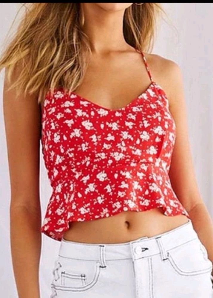 Forever21 FLORAL PRINTED CRISS CROSS BACK STAPPY