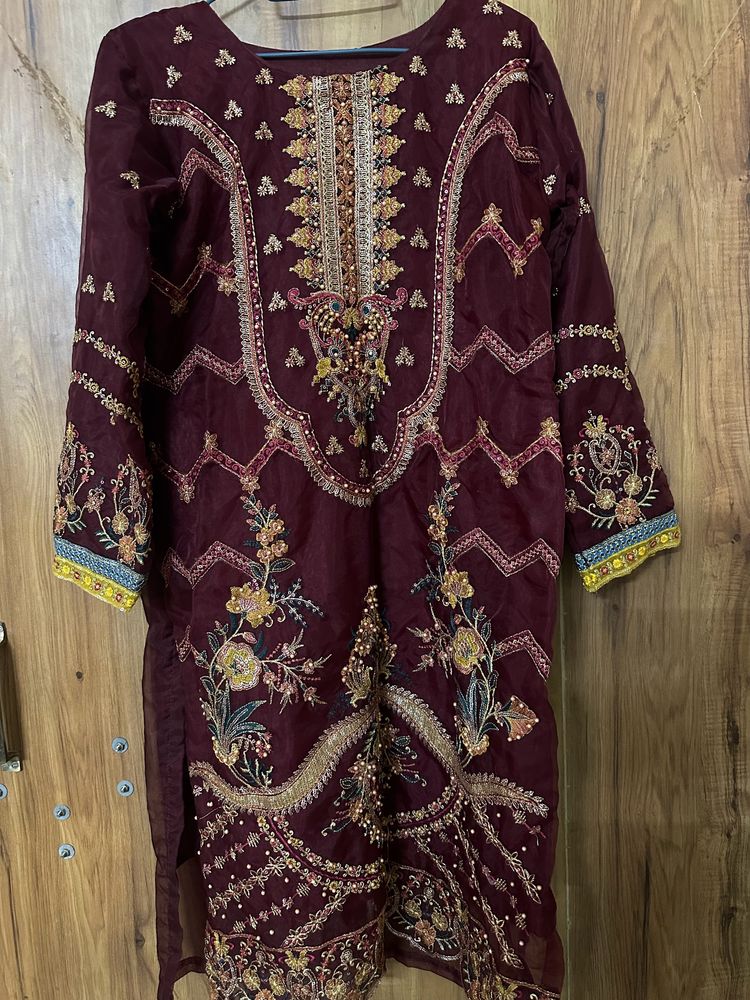 pakistani  maroon suit