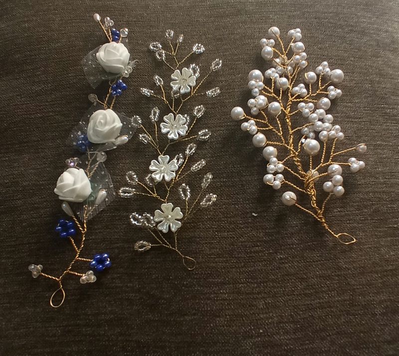 3 Different Hair Brooches