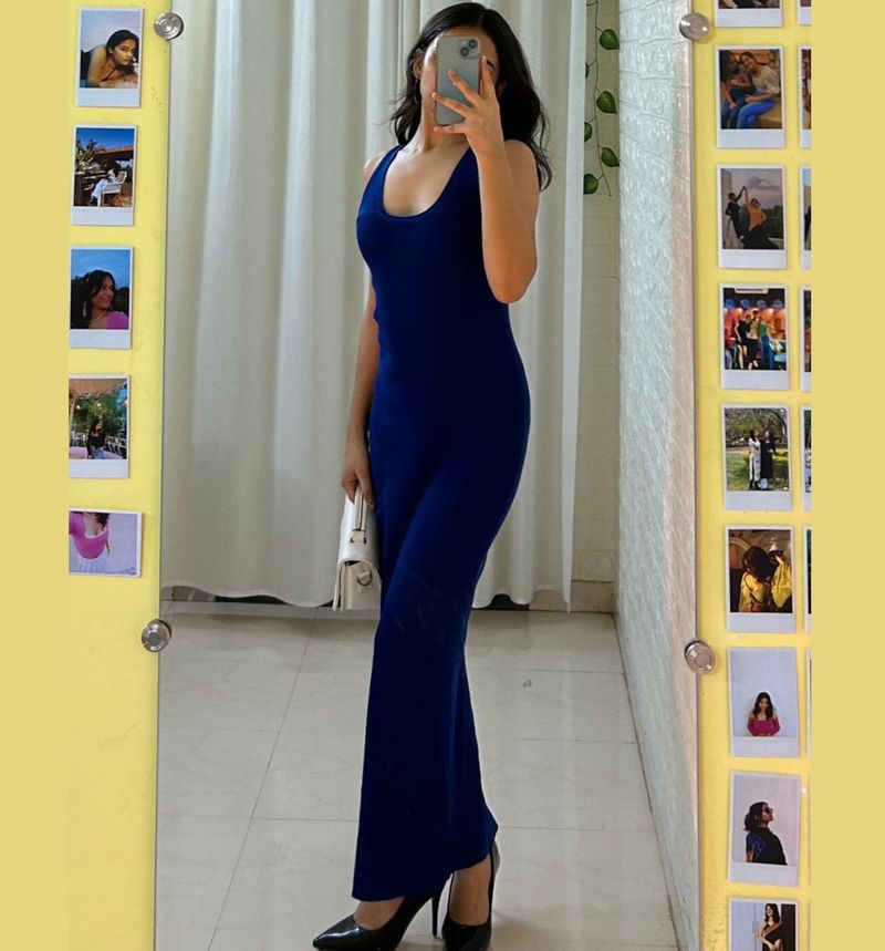 Mango Long Slit Dress