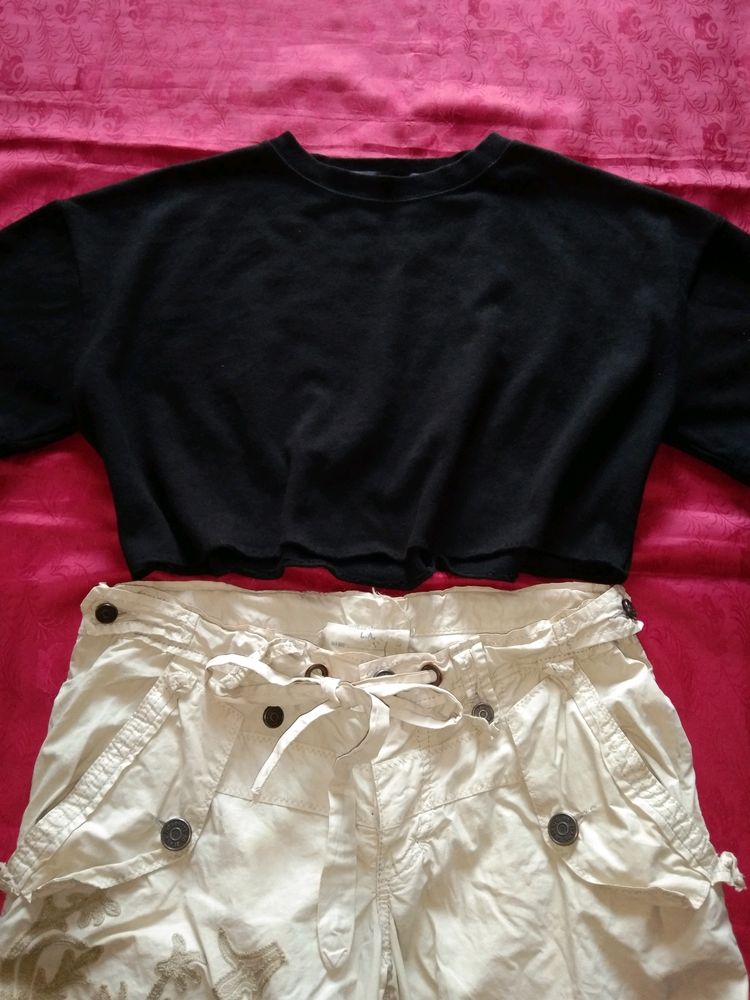 Set Of Crop Top And Stylish Pant..