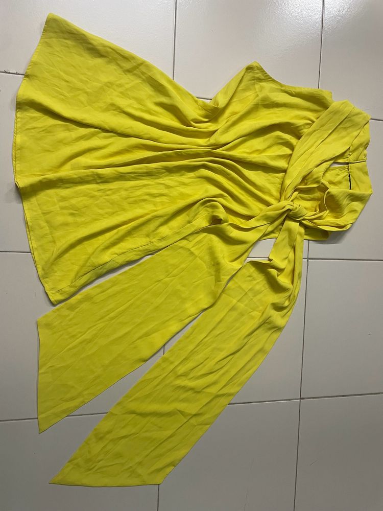 Yellow Big Bow Top