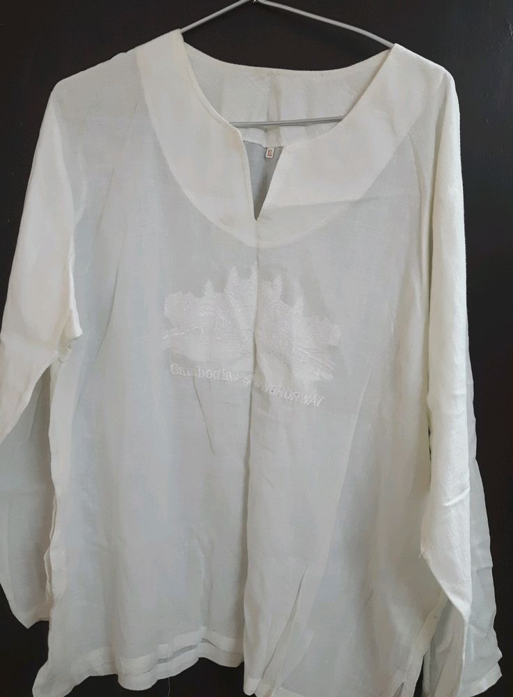 White XL Long Sleeve Top