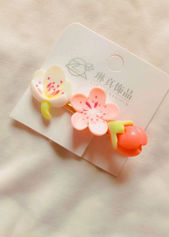 Korean Flower Alligator Hair Clips.