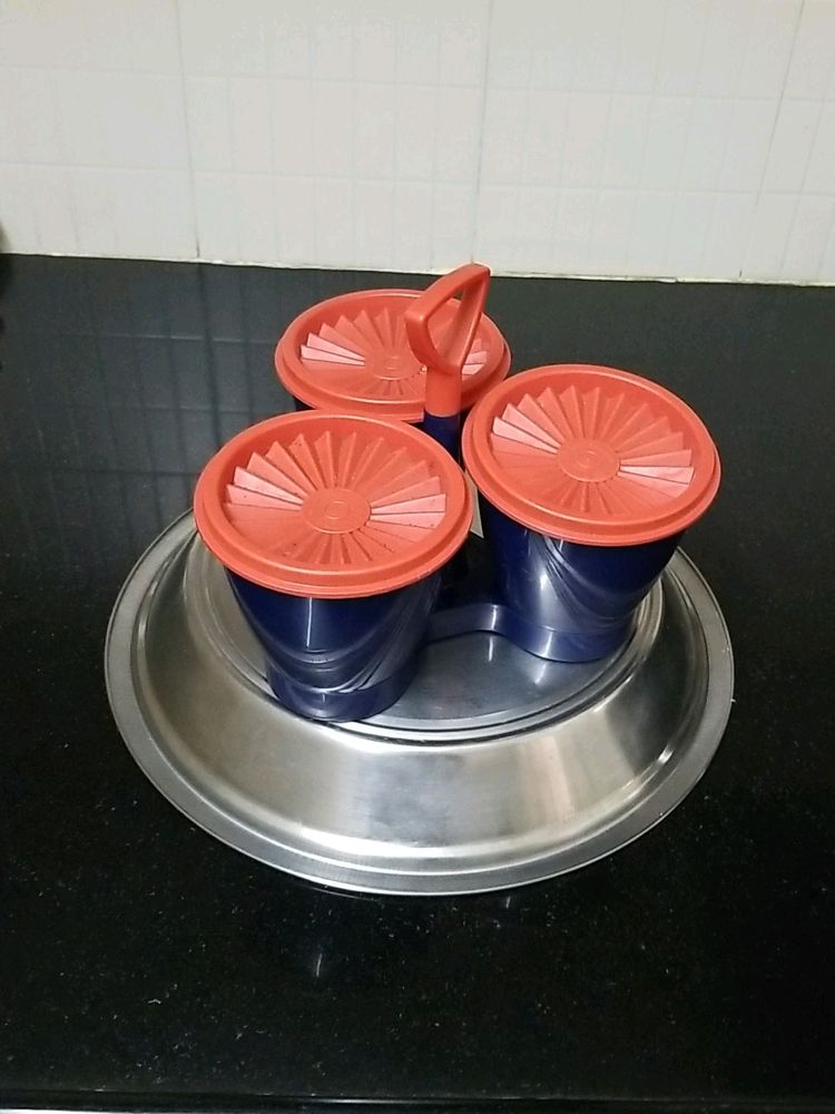 Tupperware Saagdaan(serving Bowls In Stand)